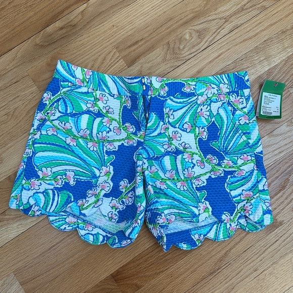 NWT lilly pulitzer bay blue coasting buttercup shorts - Picture 1 of 5